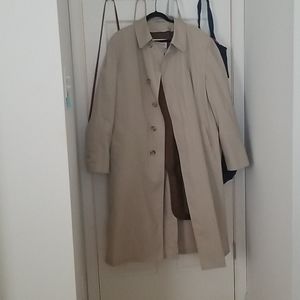 London Fog Cream Trench Coat with Removable Liner